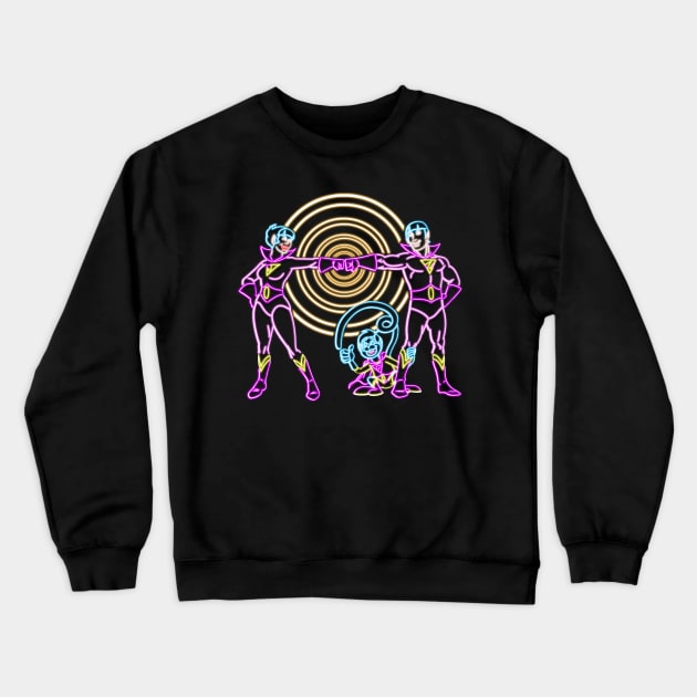 Wonder Twins neon Crewneck Sweatshirt by AlanSchell76